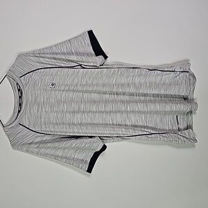 And1 medium silver and black short sleeve athletic shirt